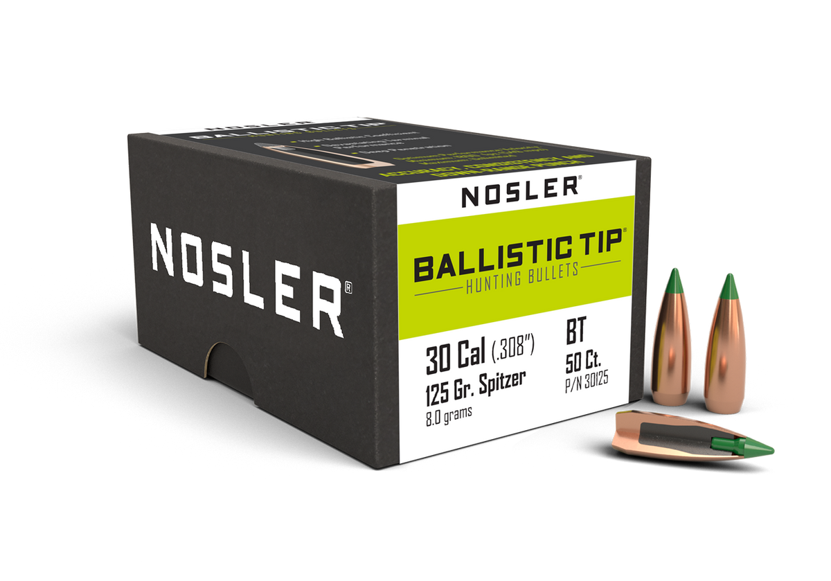 Nosler - Kula - 30 Caliber (.308) - 125gr - Ballistic Tip Hunting - 50st/ask