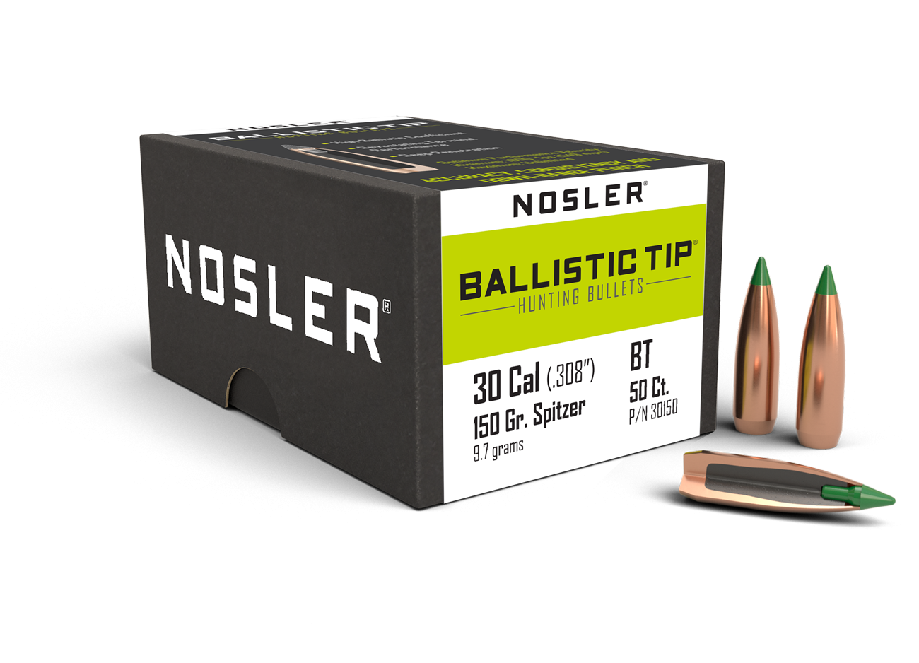 Nosler - Kula - 30 Caliber (.308) - 150gr - Ballistic Tip Hunting - 50st/ask