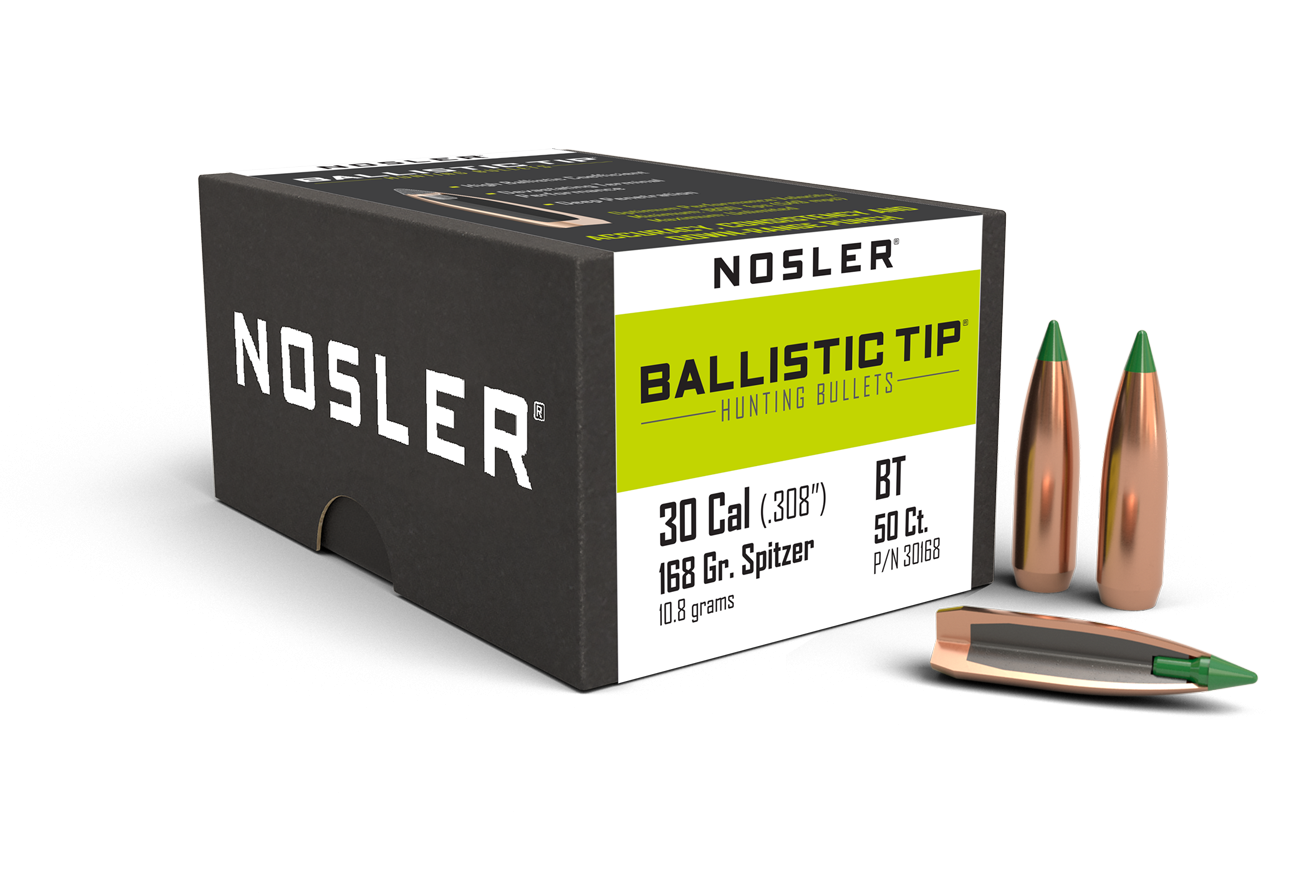 Nosler - Kula - 30 Caliber (.308) - 168gr - Ballistic Tip Hunting - 50st/ask