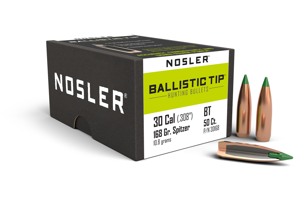 Nosler - Kula - 30 Caliber (.308) - 168gr - Ballistic Tip Hunting - 50st/ask
