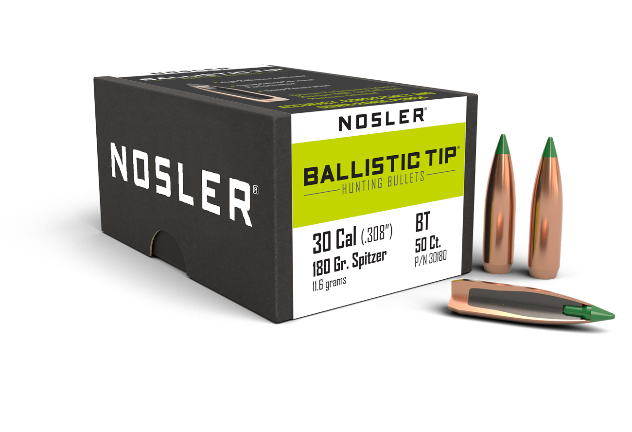 Nosler - Kula - 30 Caliber (.308) - 180gr - Ballistic Tip Hunting - 50st/ask