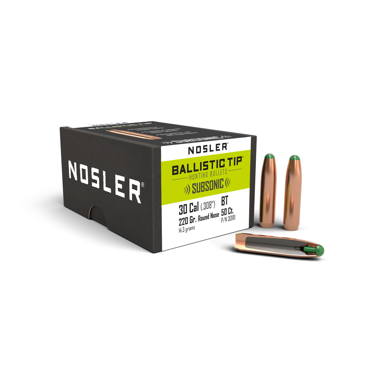 Nosler - Kula - 30 Caliber (.308) - 220gr - Ballistic Tip Hunting - 50st/ask