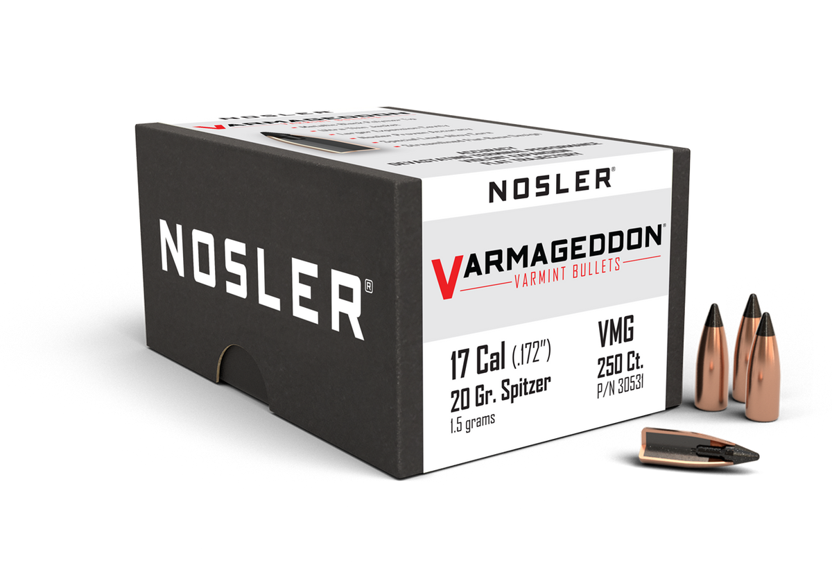Nosler - Kula - 17 Caliber - 20gr - Varmageddon FB Tipped - 250st/ask