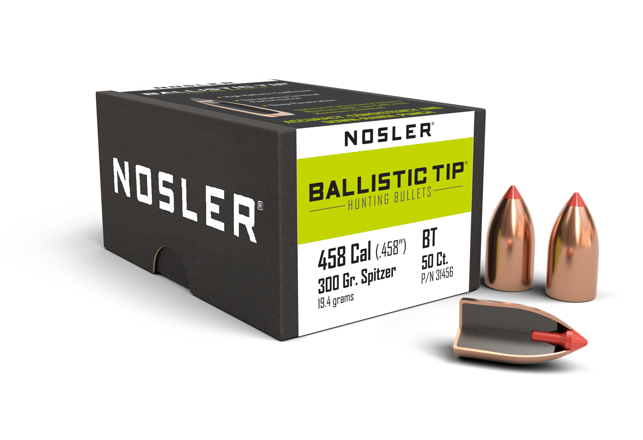 Nosler - Kula - 458 Caliber (.458) - 300gr - Ballistic Tip Hunting - 50st/ask