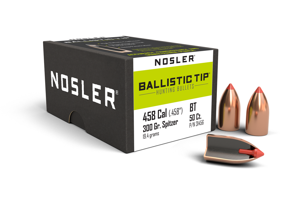 Nosler - Kula - 458 Caliber (.458) - 300gr - Ballistic Tip Hunting - 50st/ask