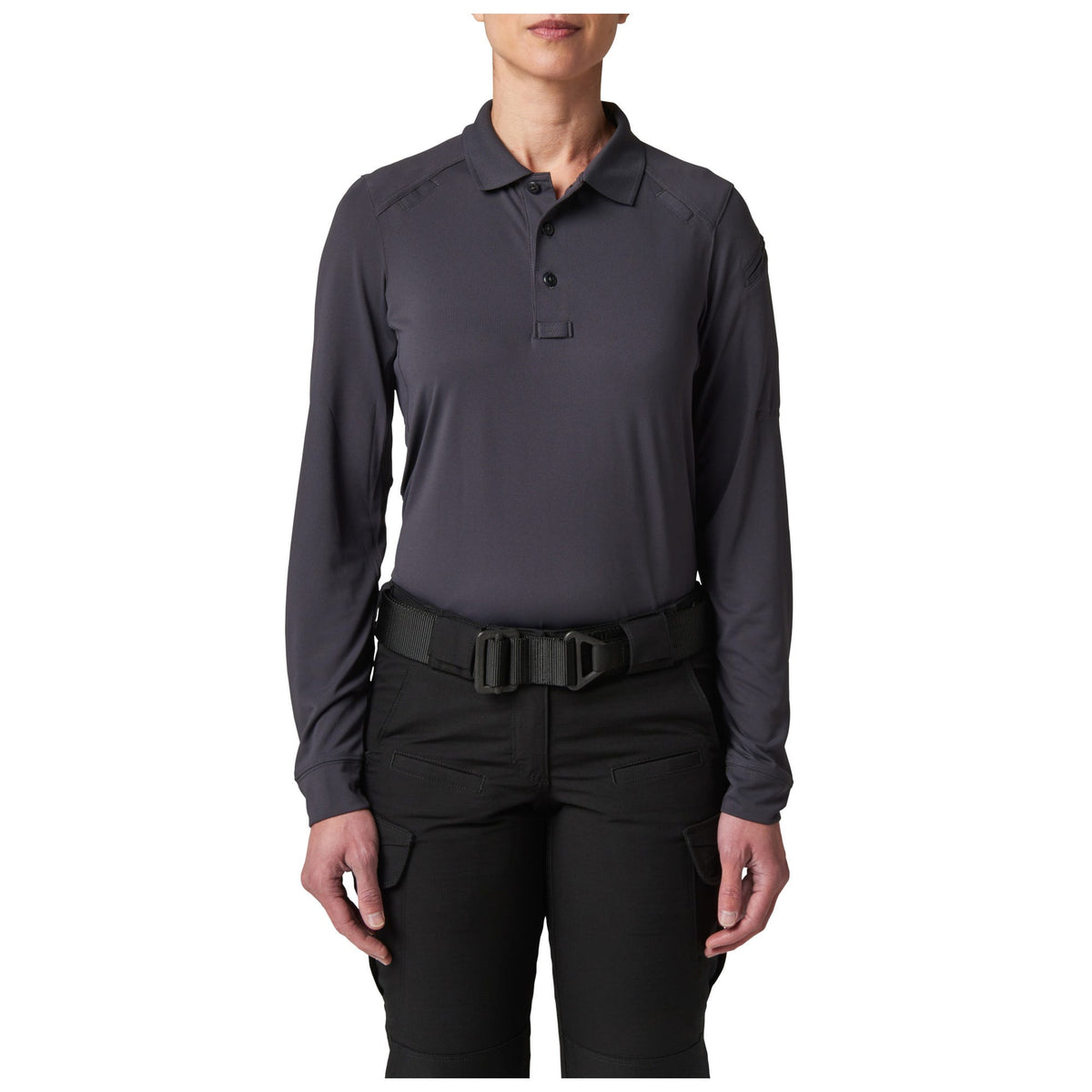 5.11 Tactical Women's Helios långärmad pikétröja i Charcoal