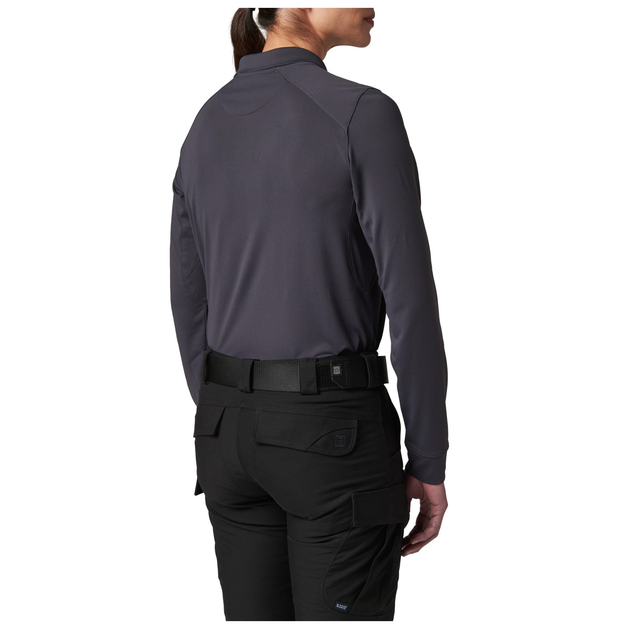5.11 Tactical Women's Helios långärmad pikétröja i Charcoal