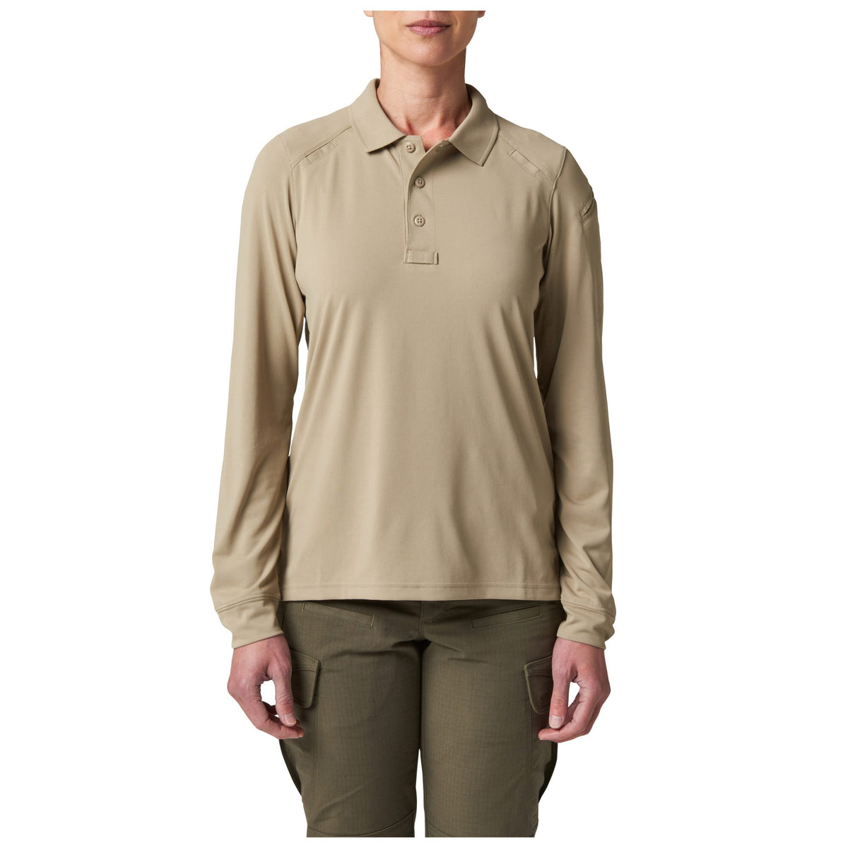5.11 Tactical Women's Helios långärmad pikétröja i Charcoal
