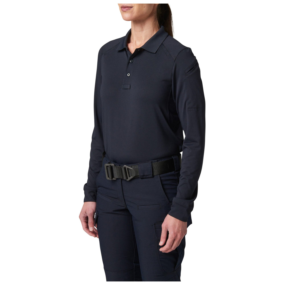 5.11 Tactical Women's Helios långärmad pikétröja i Dark Navy