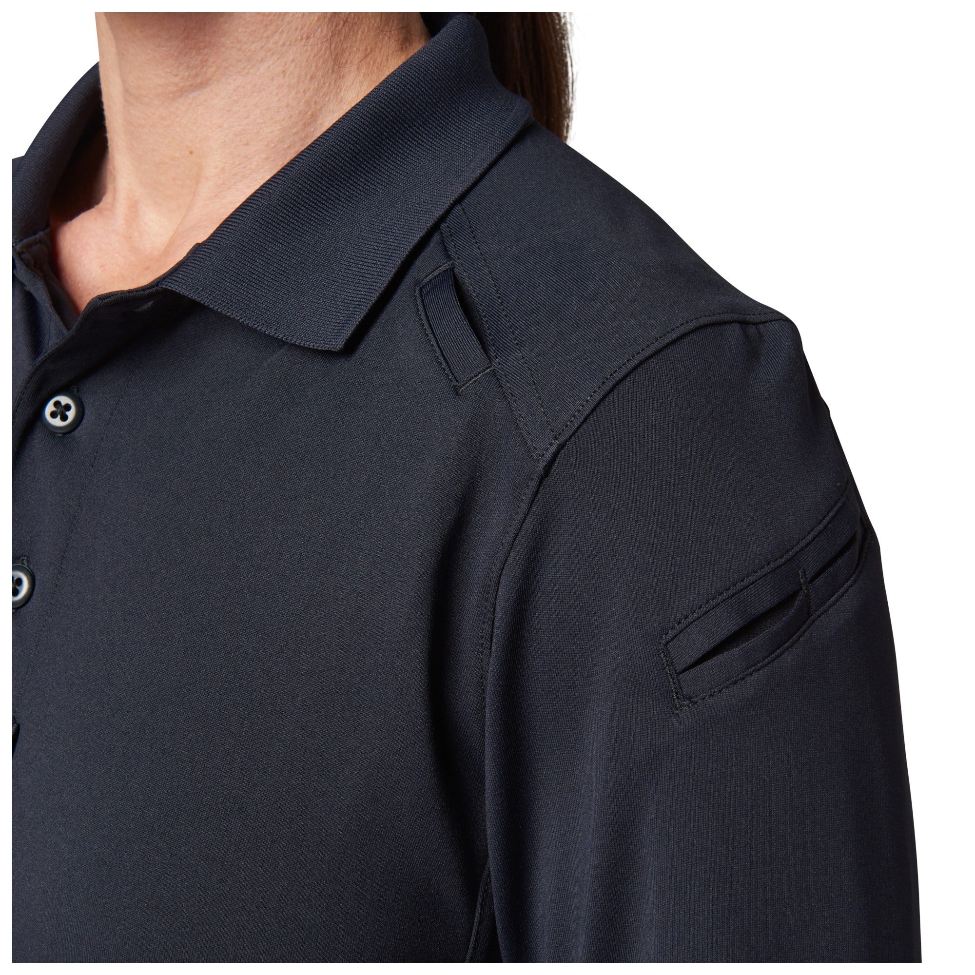 5.11 Tactical Women's Helios långärmad pikétröja i Dark Navy