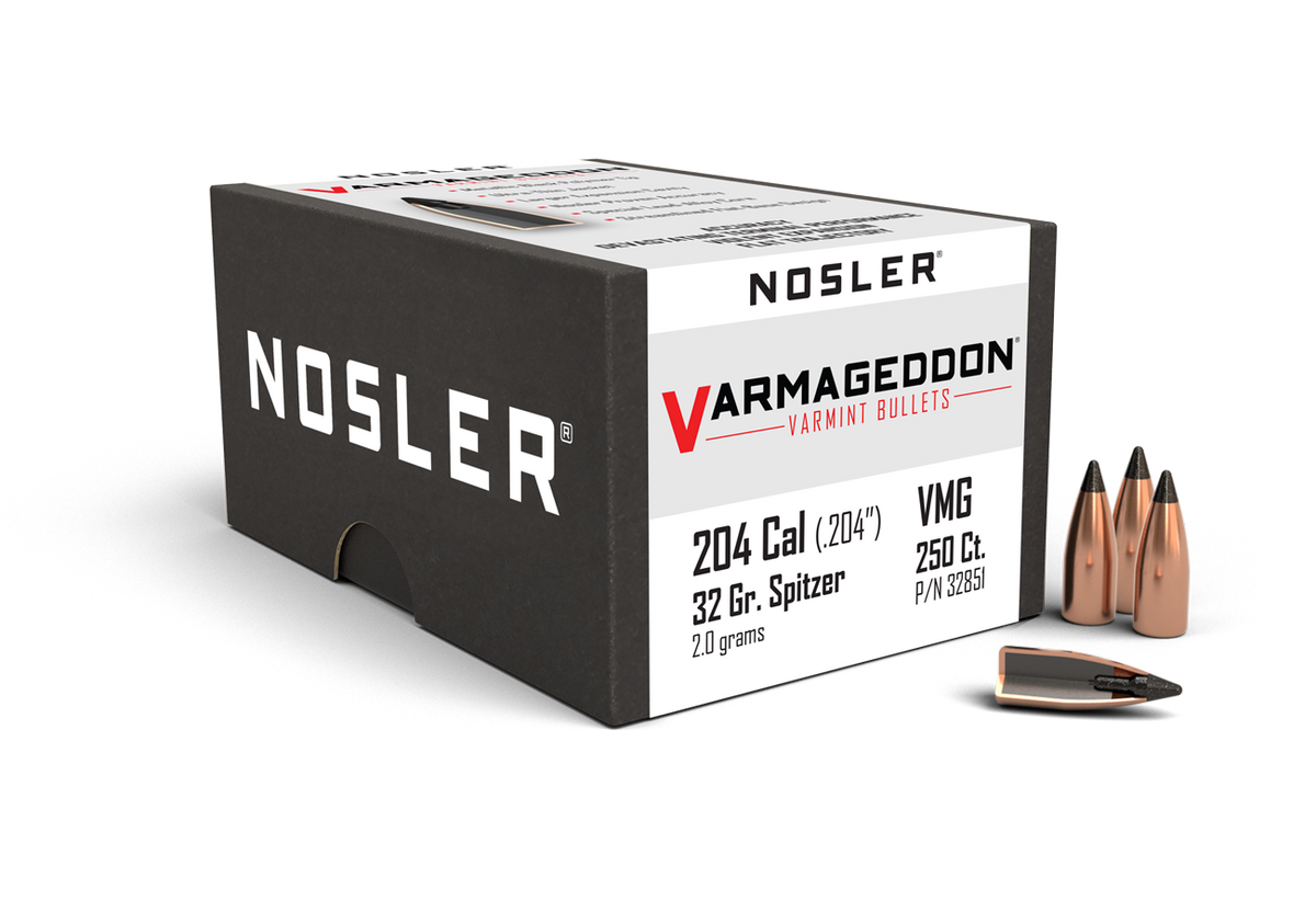 Nosler - Kula - 20 Caliber - 32gr - Tipped Varmint - 250st/ask