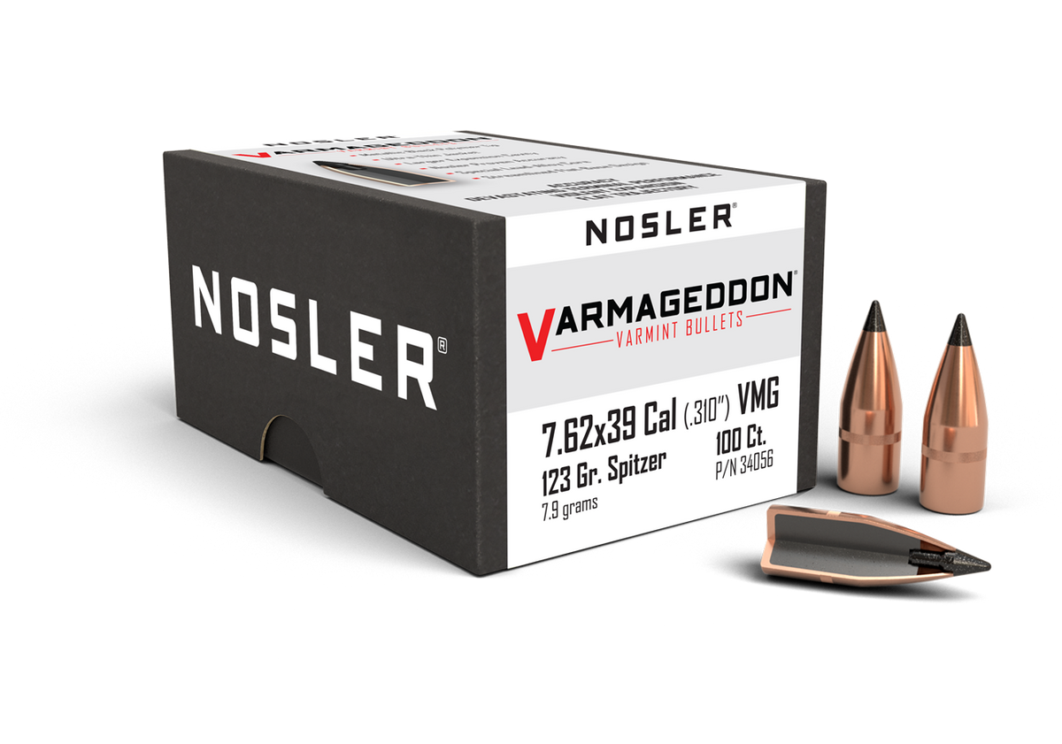 Nosler - Kula - 7.62x39 - 123gr - Tipped Varmageddon - 100st/ask