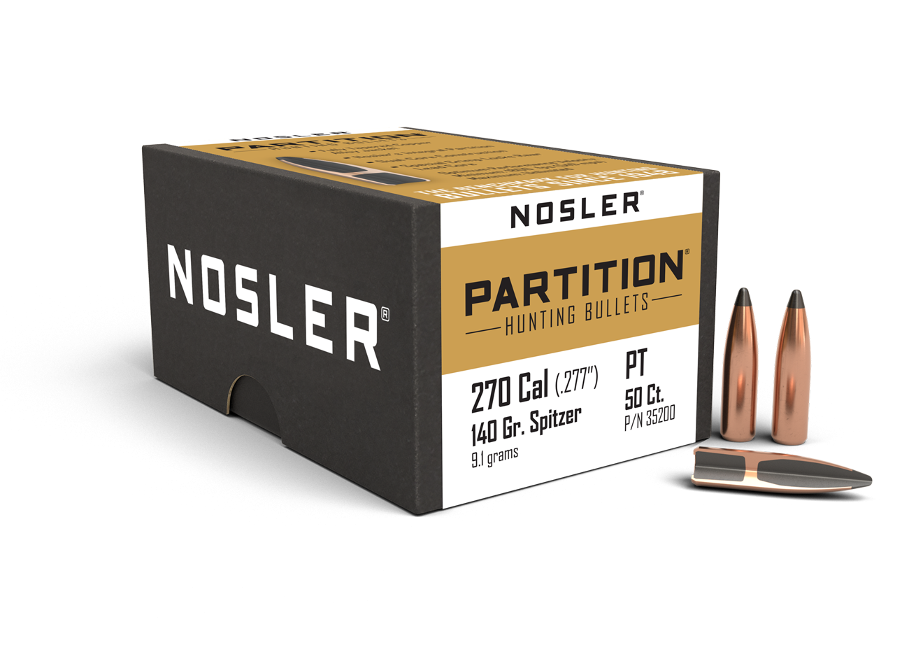 Nosler - Kula - 270 Caliber (.277) - 140gr - Partition - 50st/ask