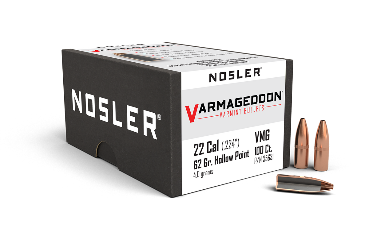 Nosler - Kula - 22 Caliber (.224) - 62gr - Varmageddon Hollow Point - 100st/ask
