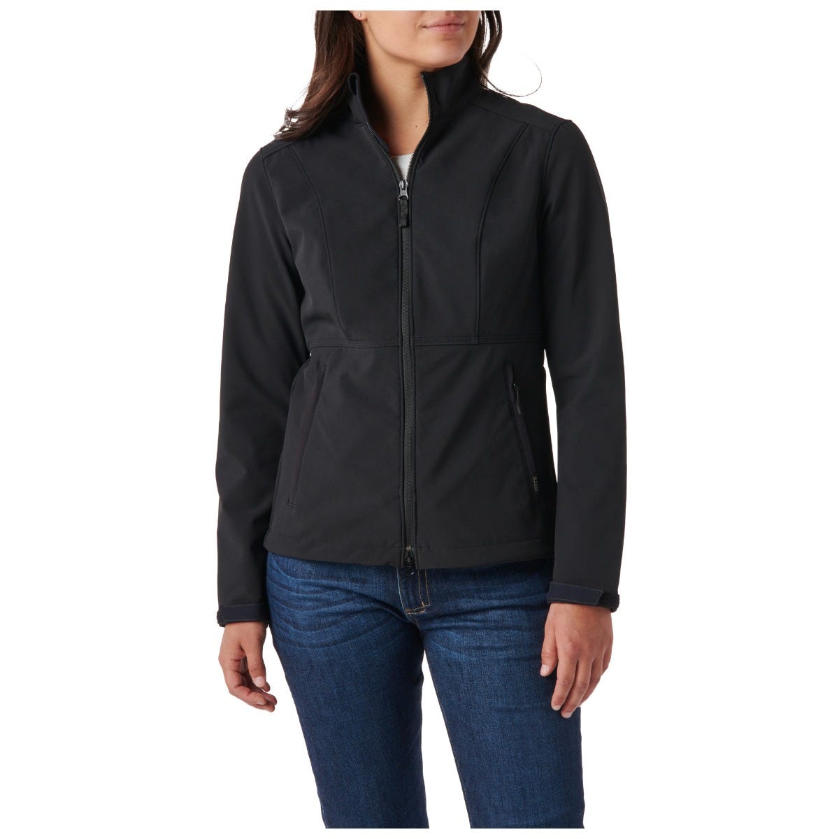 5.11 Tactical Women's Leone Softshell Zip-Up Jacket i Black