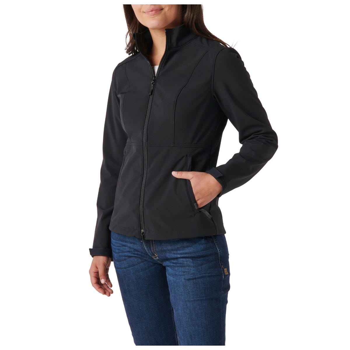 5.11 Tactical Women's Leone Softshell Zip-Up Jacket i Black