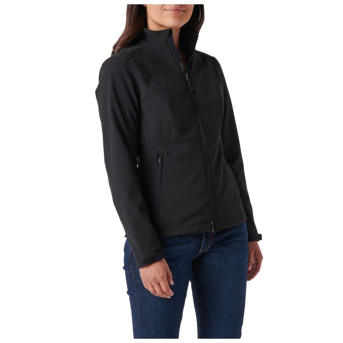 5.11 Tactical Women's Leone Softshell Zip-Up Jacket i Black