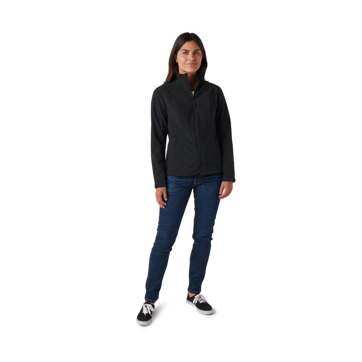 5.11 Tactical Women's Leone Softshell Zip-Up Jacket i Black