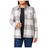 5.11 Louise Shirt Jacket för dam i Overcast Grey Check, med Sherpa-foder och tryckknappar.