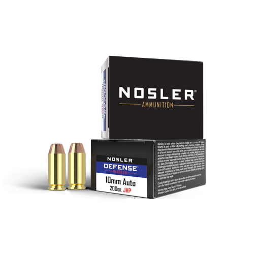Nosler - Defense Handgun Ammunition - 10 mm Auto - 200gr - JHP - 20/ask