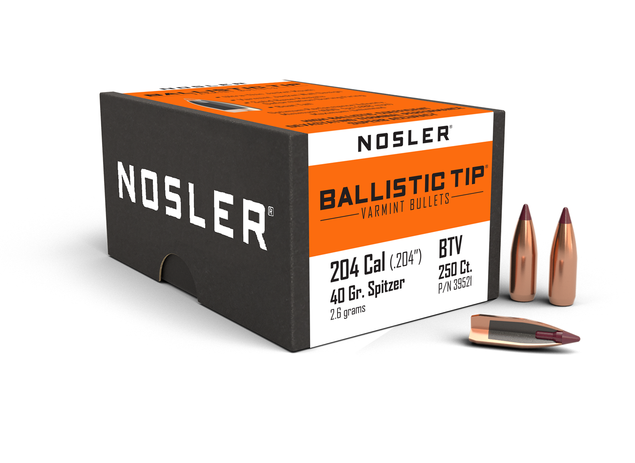 Nosler - Kula - 20 Caliber (.204) - 40gr - Ballistic Tip Varmint - 250st/ask