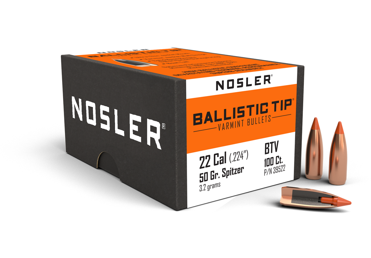 Nosler - Kula - 22 Caliber (.224) - 50gr - Ballistic Tip Varmint - 100st/ask