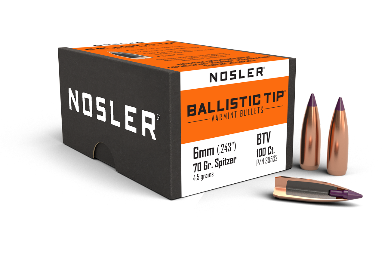 Nosler - Kula - 6mm (.243) - 70gr - Ballistic Tip Varmint - 100st/ask