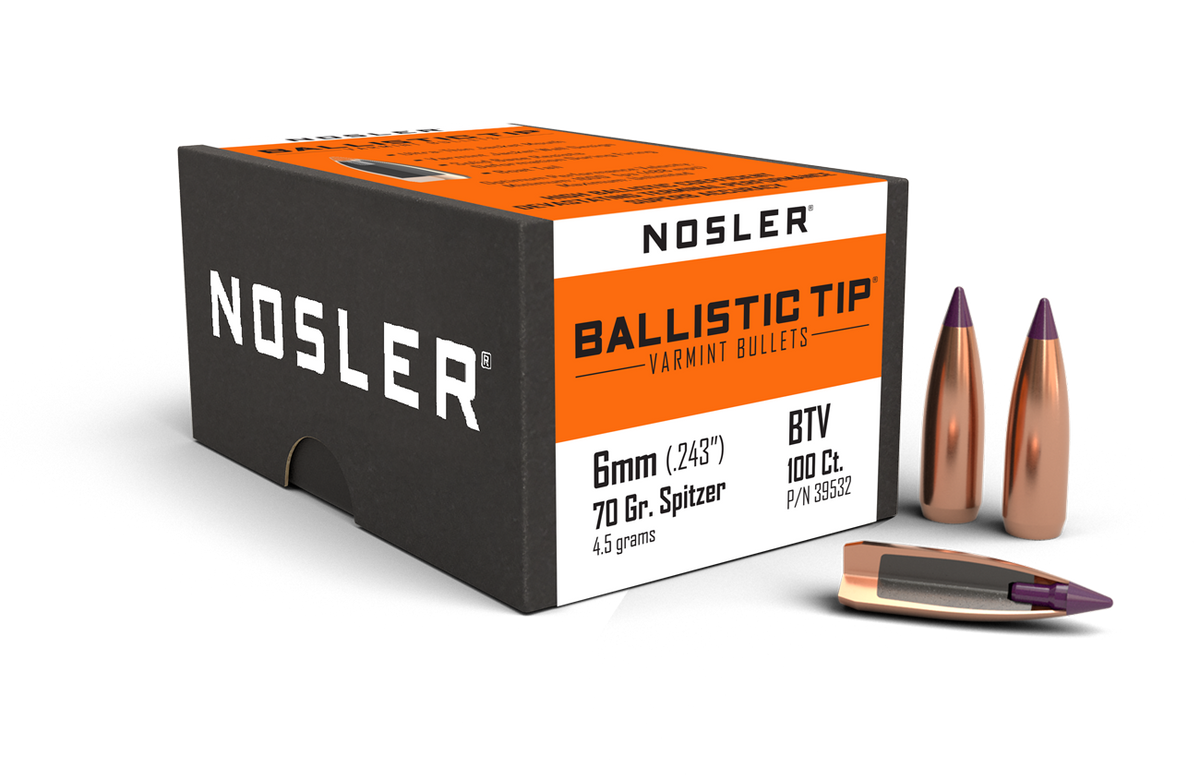 Nosler - Kula - 6mm (.243) - 70gr - Ballistic Tip Varmint - 100st/ask