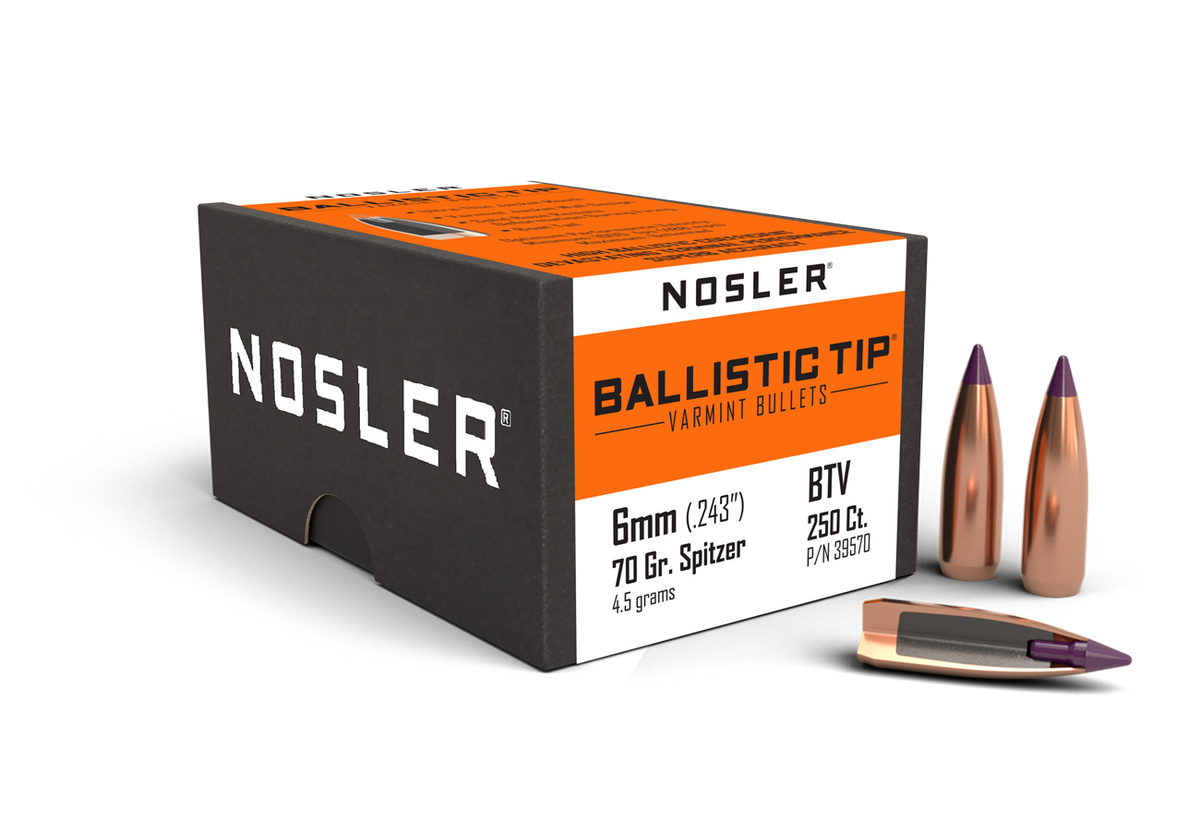 Nosler - Kula - 6mm - 70gr - Ballistic Tip Varmint - 250st/ask