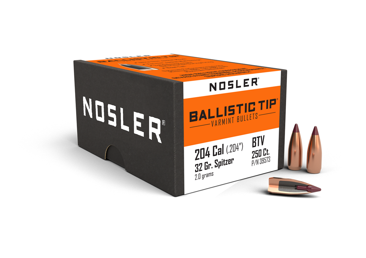 Nosler - Kula - 20 Caliber (.204) - 32gr - Ballistic Tip Varmint - 250st/ask