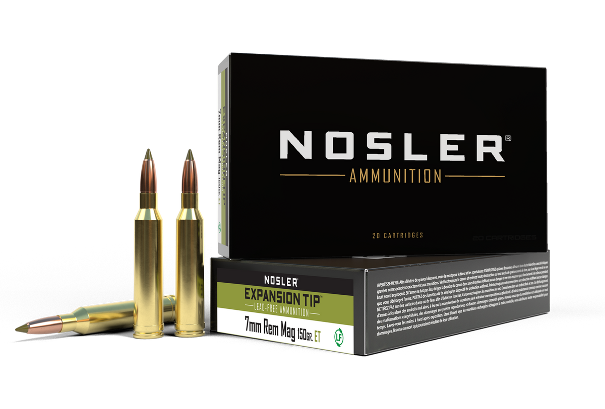 Nosler - Expansion Tip Ammunition - 7mm Remington Magnum - 150gr - ET - 20/ask