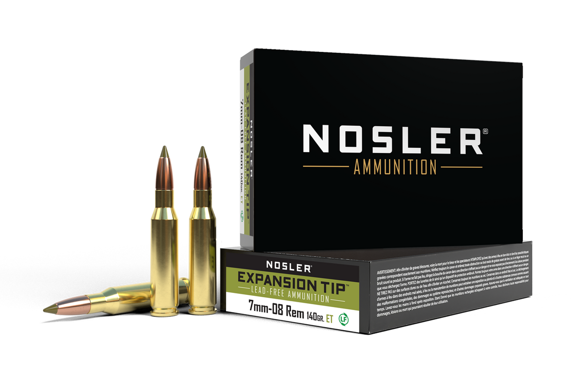 Nosler - Expansion Tip Ammunition - 7mm-08 Remington - 140gr - ET SP - 20/ask