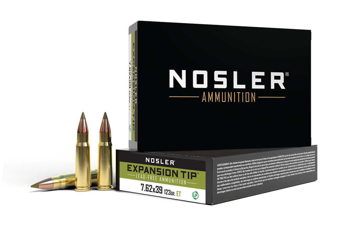 Nosler - Expansion Tip Ammunition - 7.62x39 - 123gr - ET - 20/ask