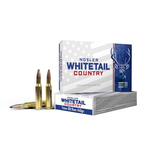 Nosler - Whitetail Country Ammunition - 7mm-08 Remington - 140gr - SB SP - 20/ask
