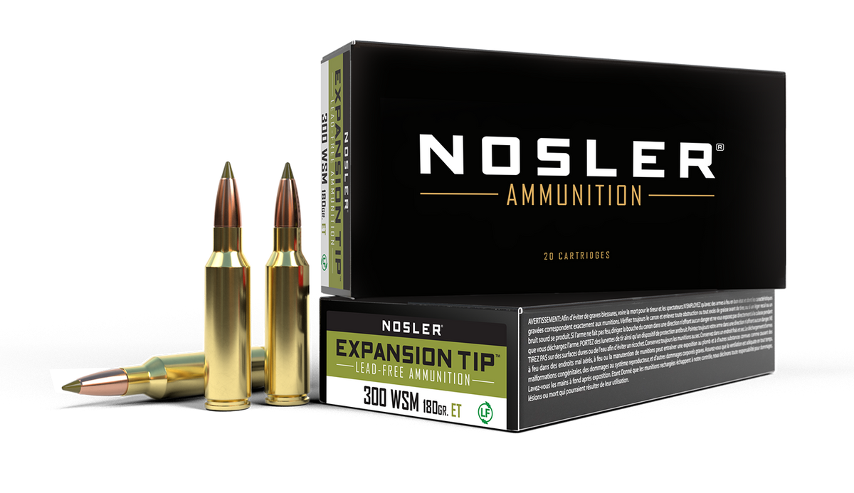 Nosler - Expansion Tip Ammunition - .300 Winchester Short Magnum - 180gr - ET - 20/ask