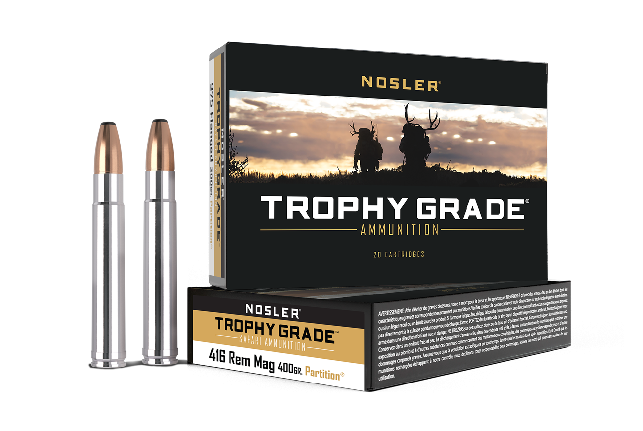 Nosler - Trophy Grade Safari Ammunition - .416 Remington Magnum - 400gr - PT - 20/ask