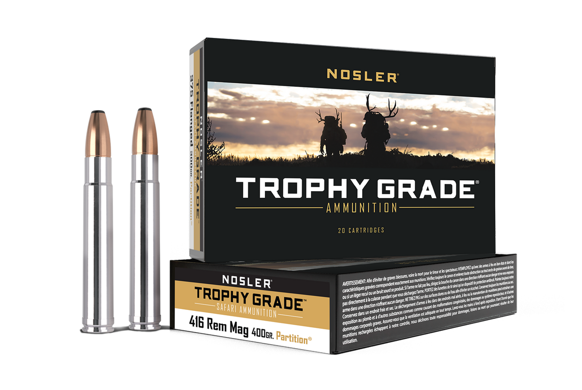 Nosler - Trophy Grade Safari Ammunition - .416 Remington Magnum - 400gr - PT - 20/ask