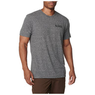5.11 Triblend Legacy Short Sleeve Tee i Charcoal Heather, T-shirt med rund hals och kort ärm