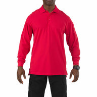 5.11 Professional Long Sleeve Polo i Range Red