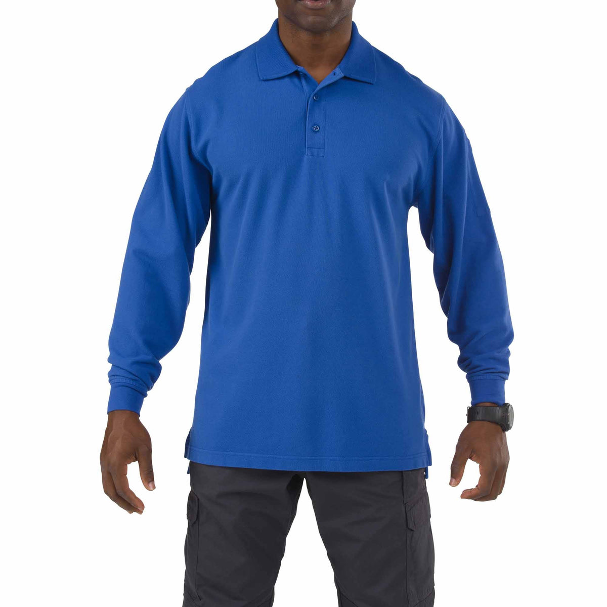 5.11 Professional Long Sleeve Polo i Academy Blue