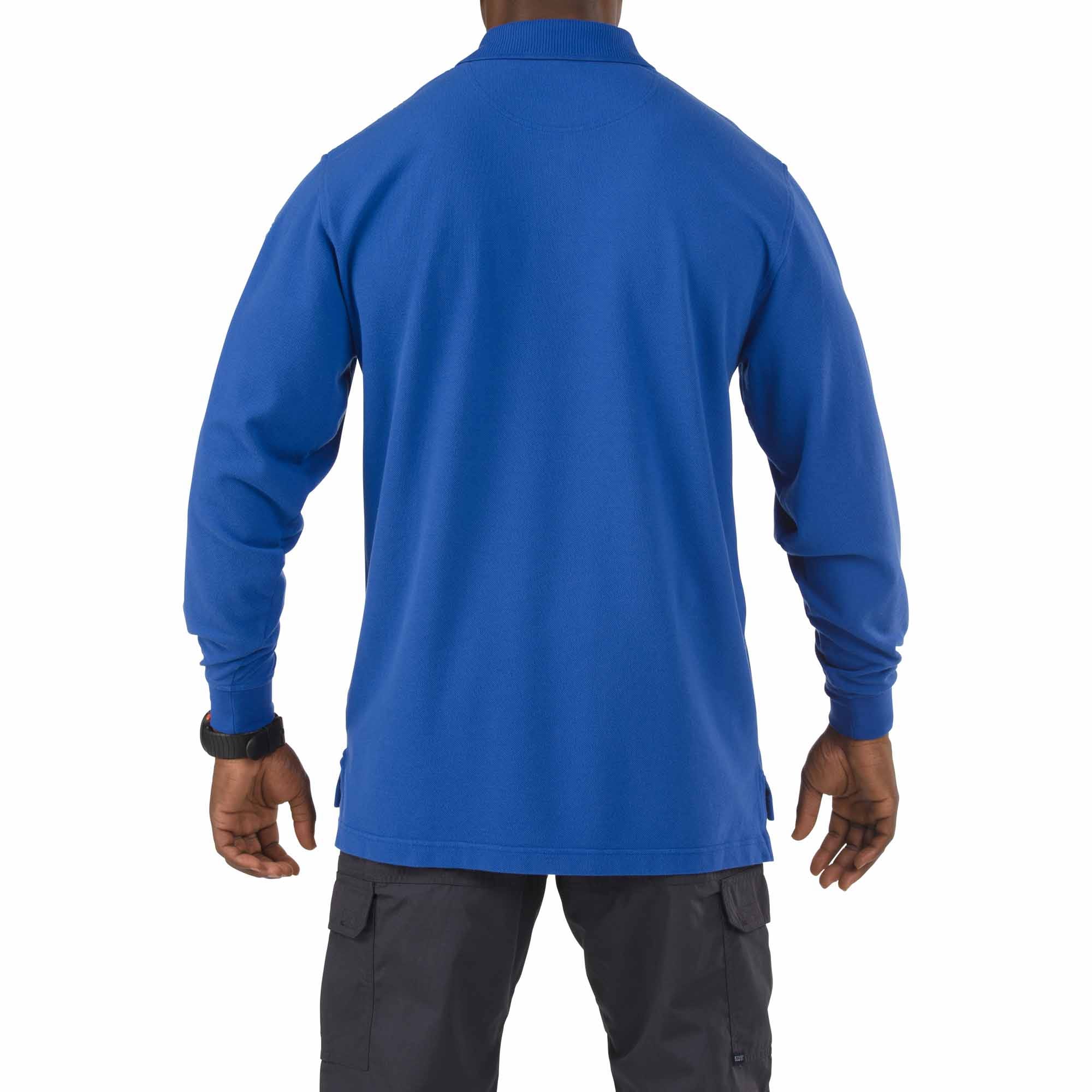 5.11 Professional Long Sleeve Polo i Academy Blue