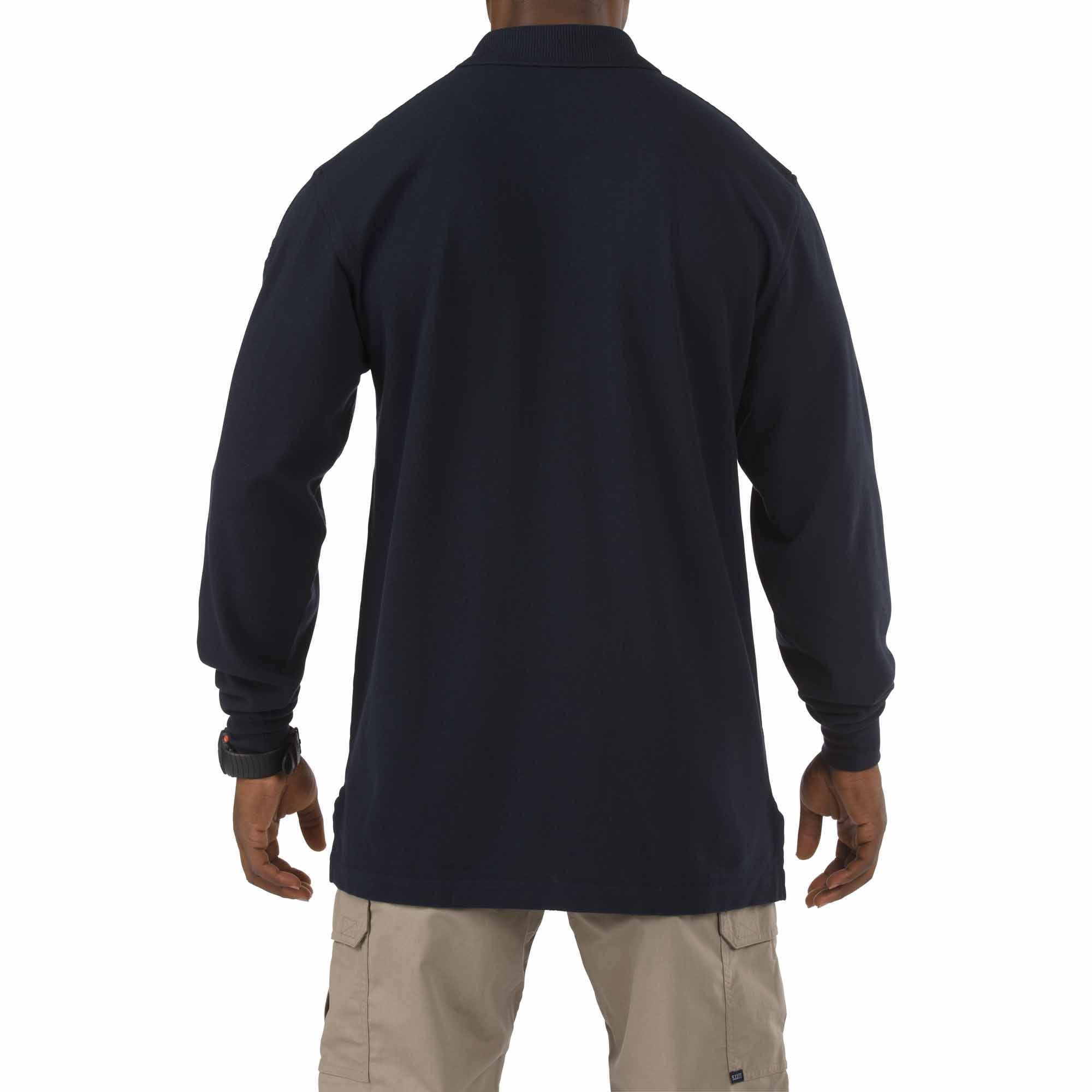 5.11 Professional Long Sleeve Polo i Dark Navy