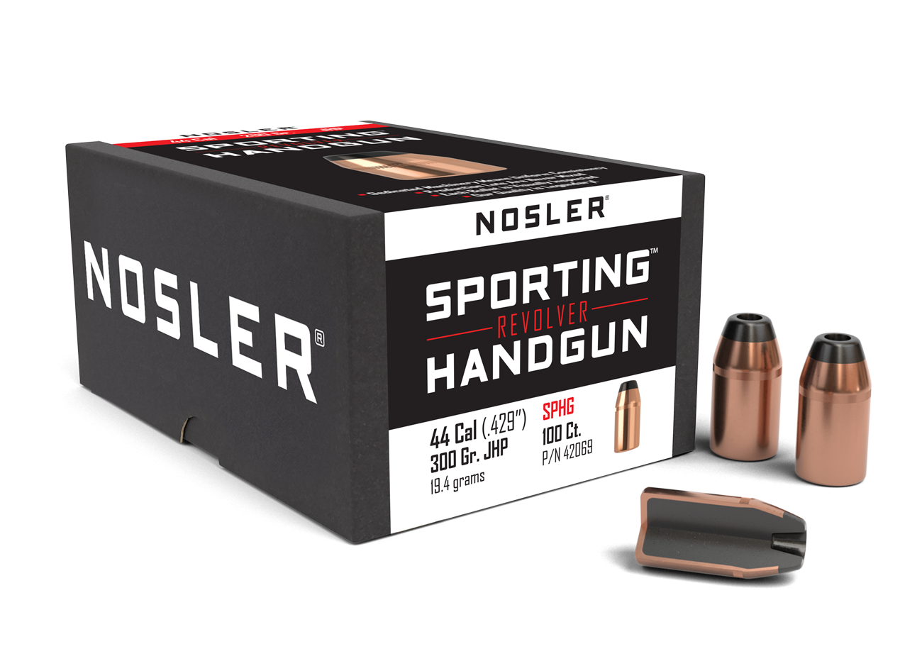 Nosler - Kula - 44 Caliber (.429) - 300gr - Sporting Handgun Jacketed Hollow Point - 100st/ask