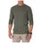 5.11 Triblend Legacy långärmad T-shirt i Military Green Heather med rund hals och modern passform
