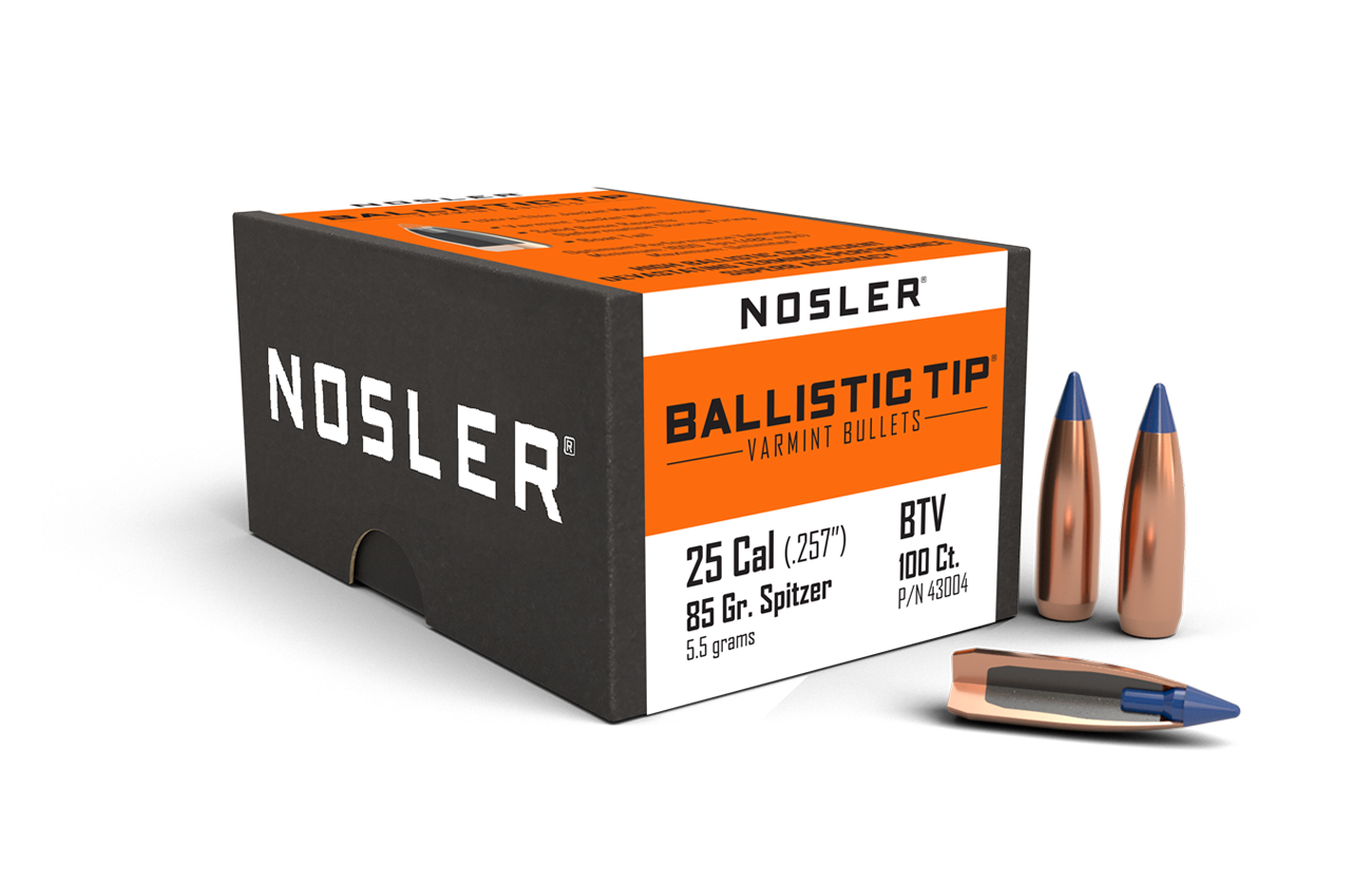 Nosler - Kula - 25 Caliber (.257) - 85gr - Ballistic Tip Varmint - 100st/ask