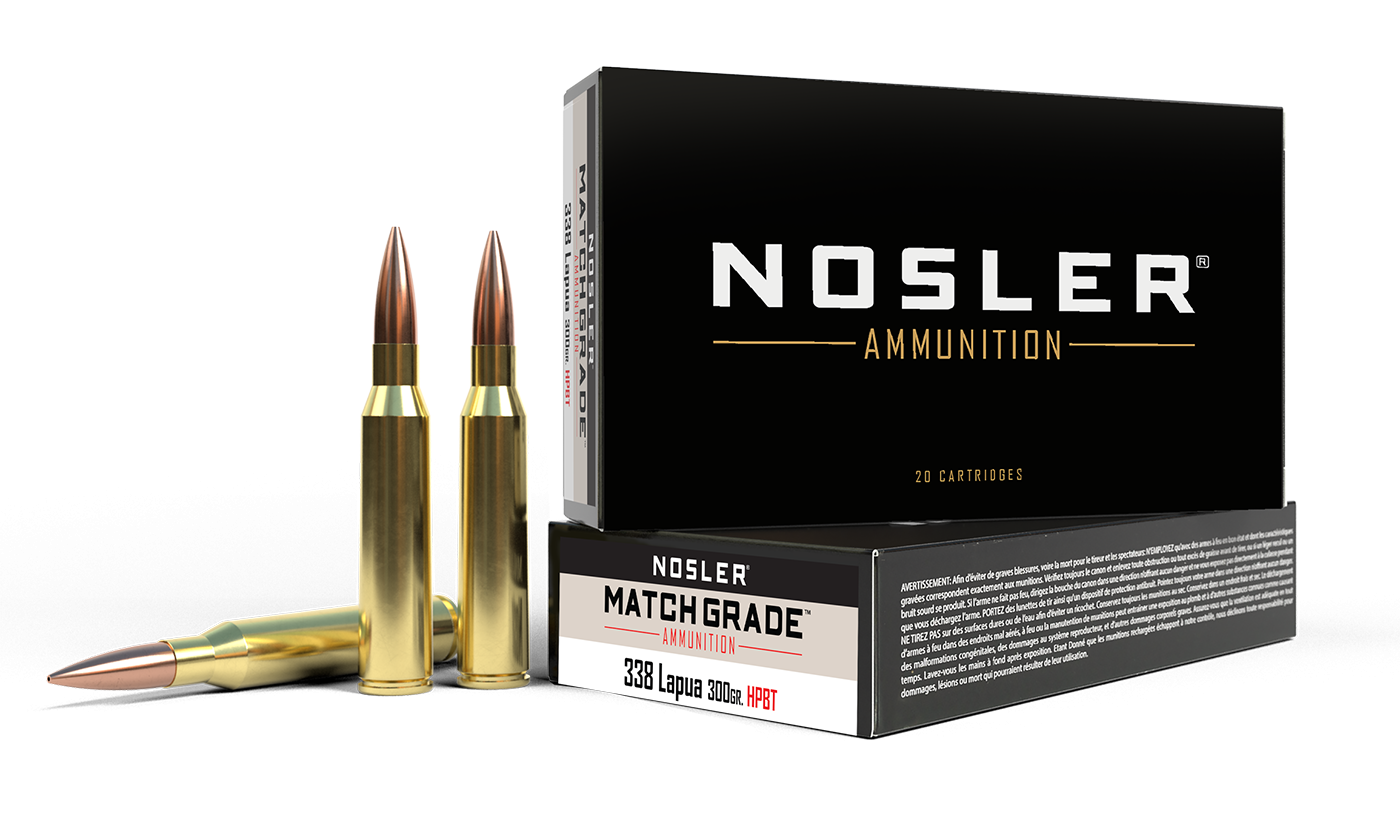 Nosler - Match Grade Ammunition - .338 Lapua Magnum - 300gr - CC HPBT - 20/ask