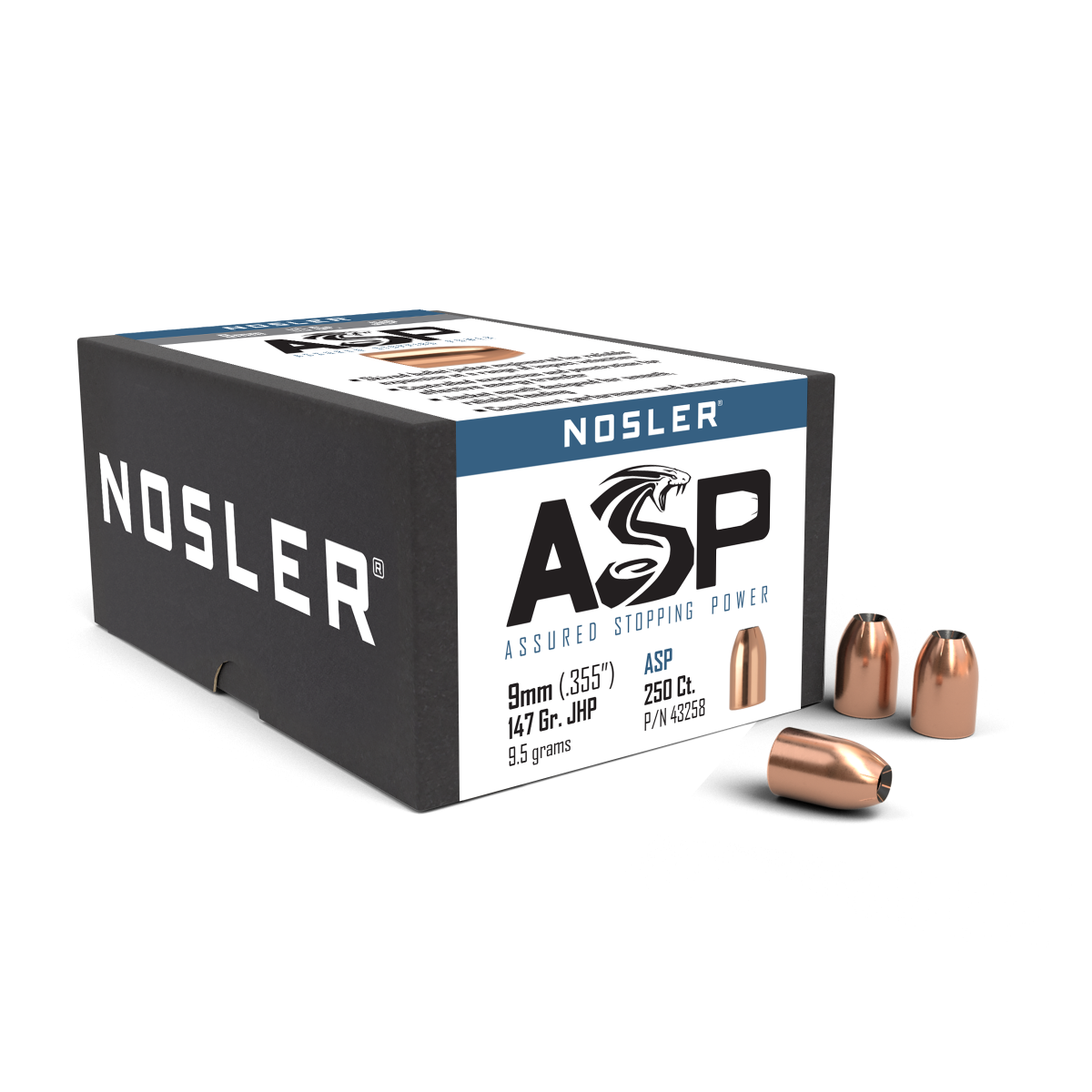 Nosler - Kula - 9mm - 147gr - Jacketed Hollow Point - 250st/ask