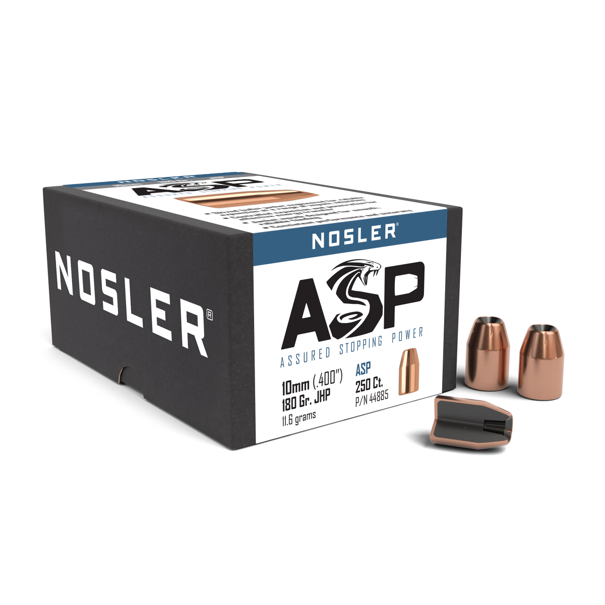 Nosler - Kula - 10mm Auto - 180gr - Assured Stopping Power - 250st/ask