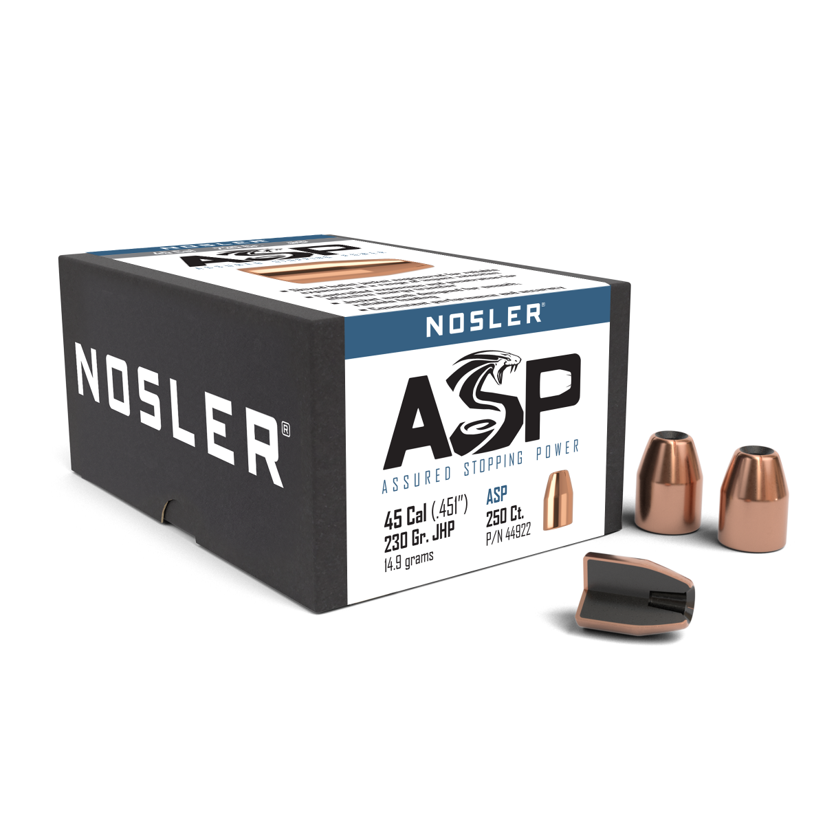 Nosler - Kula - 45 Caliber (.451) - 230gr - Assured Stopping Power - 250st/ask