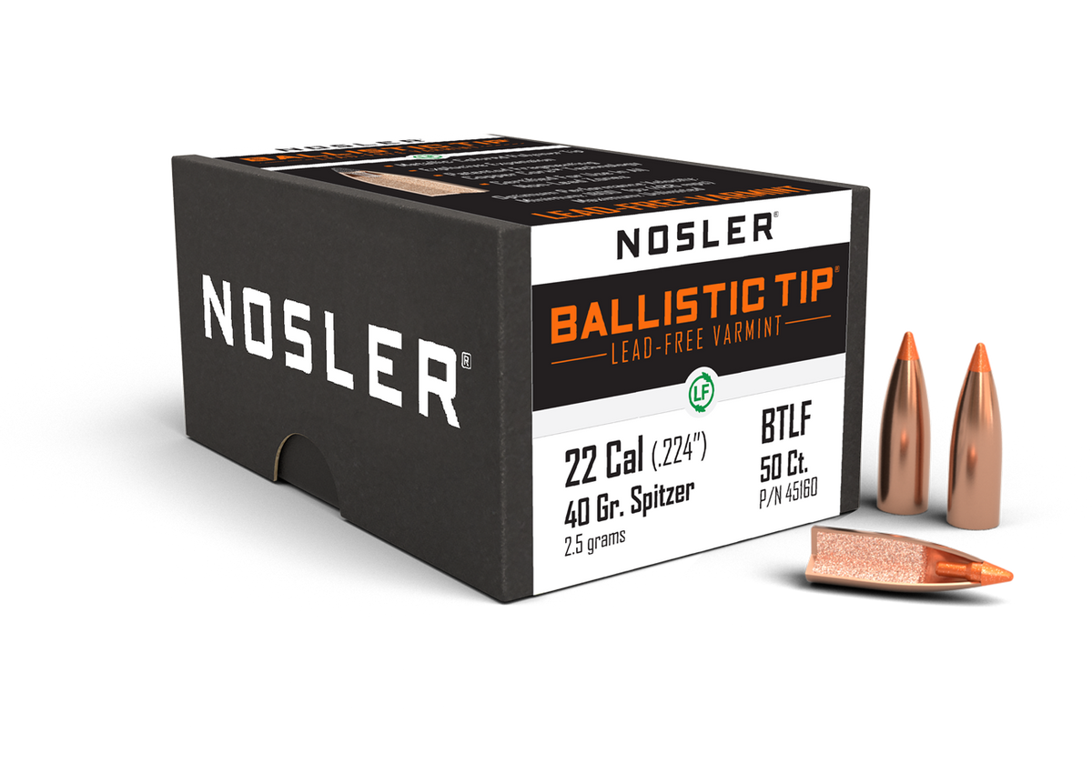 Nosler - Kula - 22 Caliber (.224) - 40 gr - Ballistic Tip Lead Free - 100st/ask